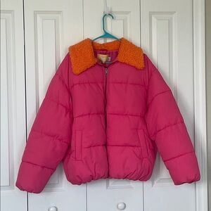 Urban outfitters Pink and Orange Puffer Jacket